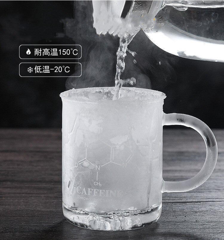 Cafeïne Beker Mok Afgestudeerd Beker Mok Met Handvat Borosilicaatglas Multifunctionele Food Grade Maatbeker