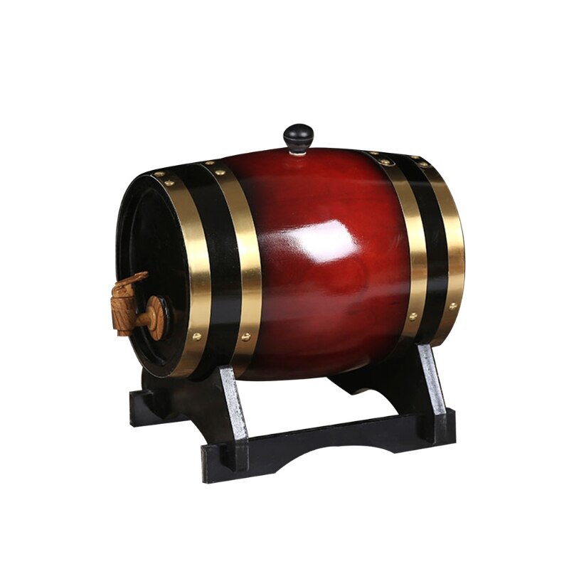 Wooden Wine Barrel Whisky Barrel Wooden Barrel Wedding Decoration Wheel Barrel for storing Red Wine and Whiskey: A-1