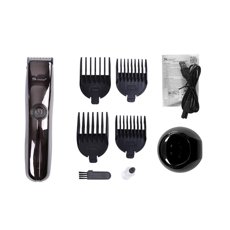 Tondeuse à cheveux professionnelle rechargeable tondeuse lithium batterie titane alliage lame cutter peigne réglable réglage fin 110-240V