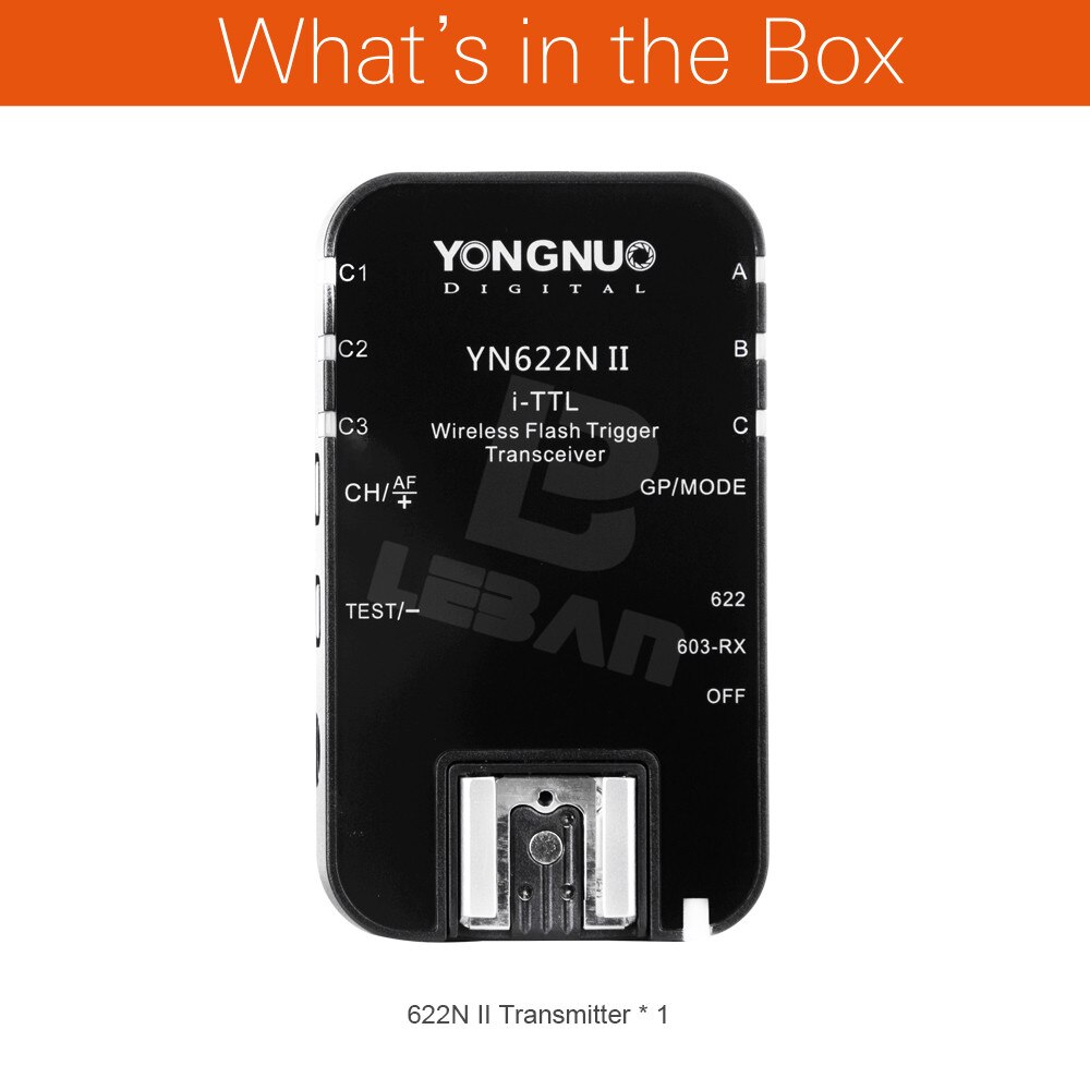 Yongnuo yn -622n ii enkelt transceiver  yn 622n trådløs ttl flash trigger til nikon  d70 d70s d80 d90 d200 d300 d300s d600 d800