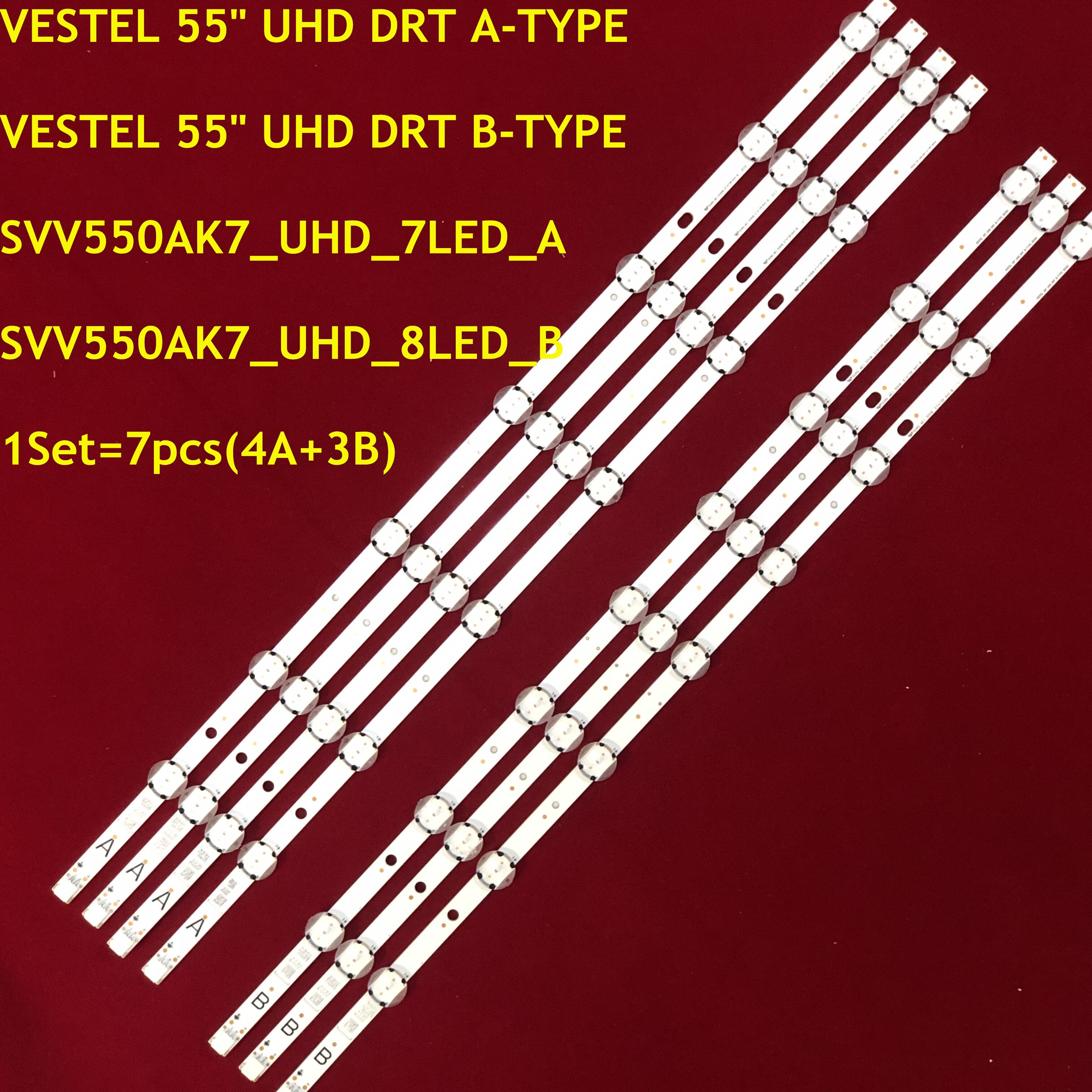 Led Strip 7/8 Lamp Voor Vestel 55 "Uhd Drt A-TYPE B-TYPE 55A06USB 55A04USB 55U6663DB 55U6763DB SVV550AK7 VES550UNDL LUX0155004