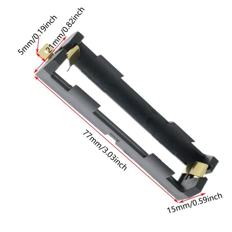 Diy 1x 2x 4x 18650 Series Batteries Holder Box Storage Case SMT SMD 18650 Holder: WHITE