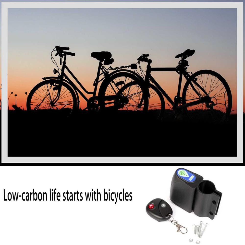 Anti Theft Alarm Car Lock Alarm Lock Security Protection Black Mountain Bike Anti Theft Device With Remote Control