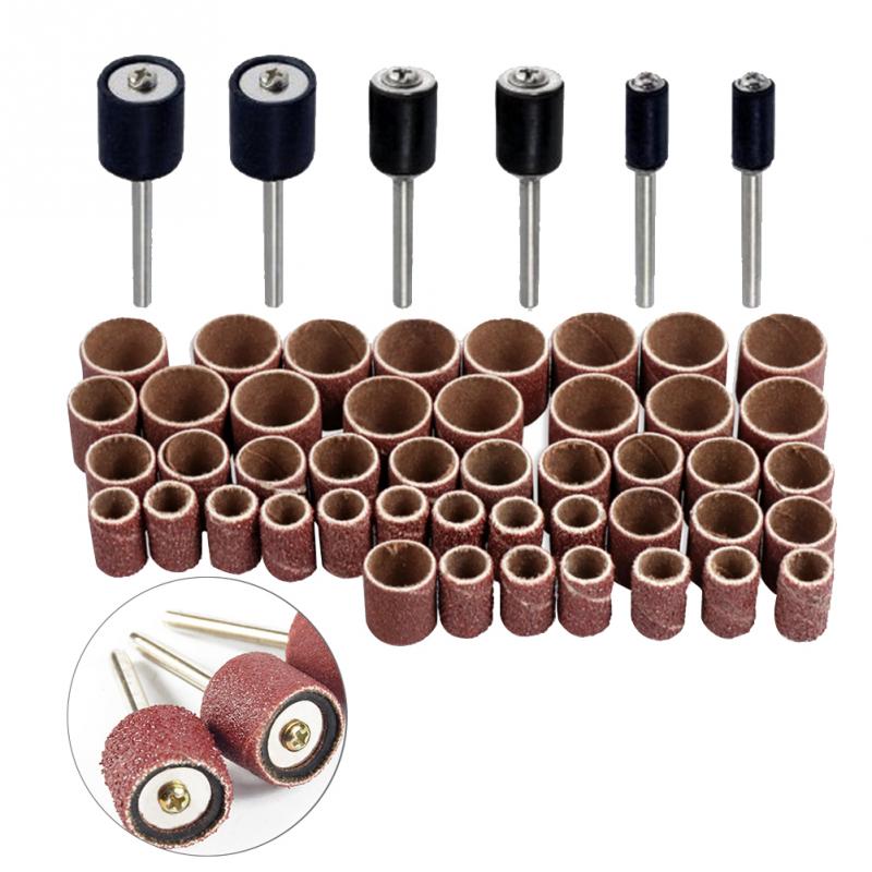 60/100Pcs Grit Schuurbanden Sander Drum Doorn Rotary Tool Nail Boren Elektrische Gereedschappen Kit Schurende Schuurpapier hand Tool
