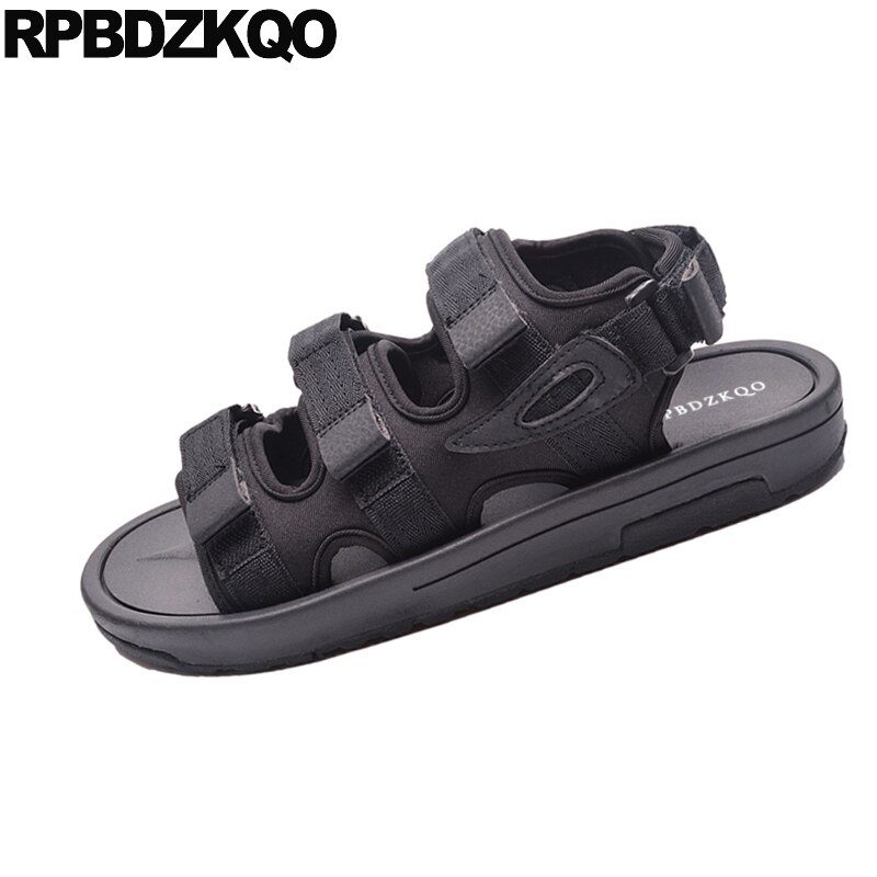 Zapatillas deportivas negras bonitas romanas de malla, Zapatos de nativo , sandalias de gladiador de verano para hombre a la con Puntera abierta