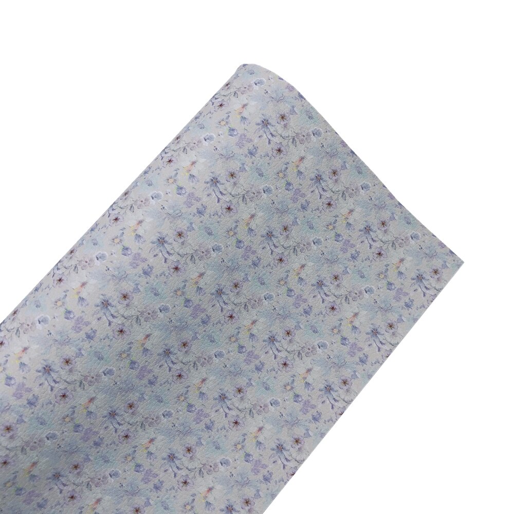 Regnbåge 30 x 22cm/a4 helhöst blommor tryckta mjuka litchi konstläderlakan för att göra rosetter, väskor, pysselhantverk: Rökgrå 1