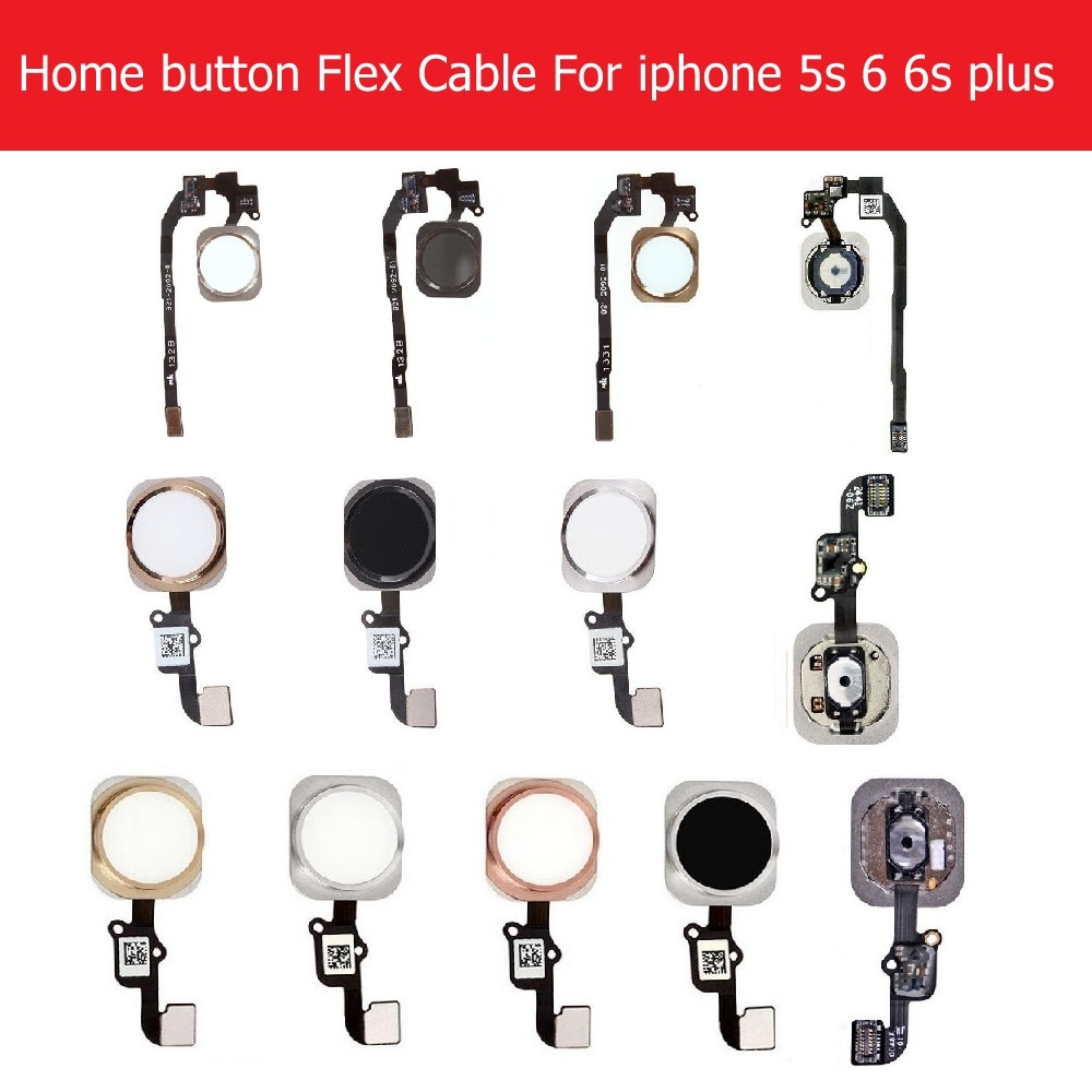 Home Button Flex Cable Assembly For iPhone 5S SE 6 6s 7 8 Plus Home Button Screen On Contral Flex Cable Replacement Repair Parts