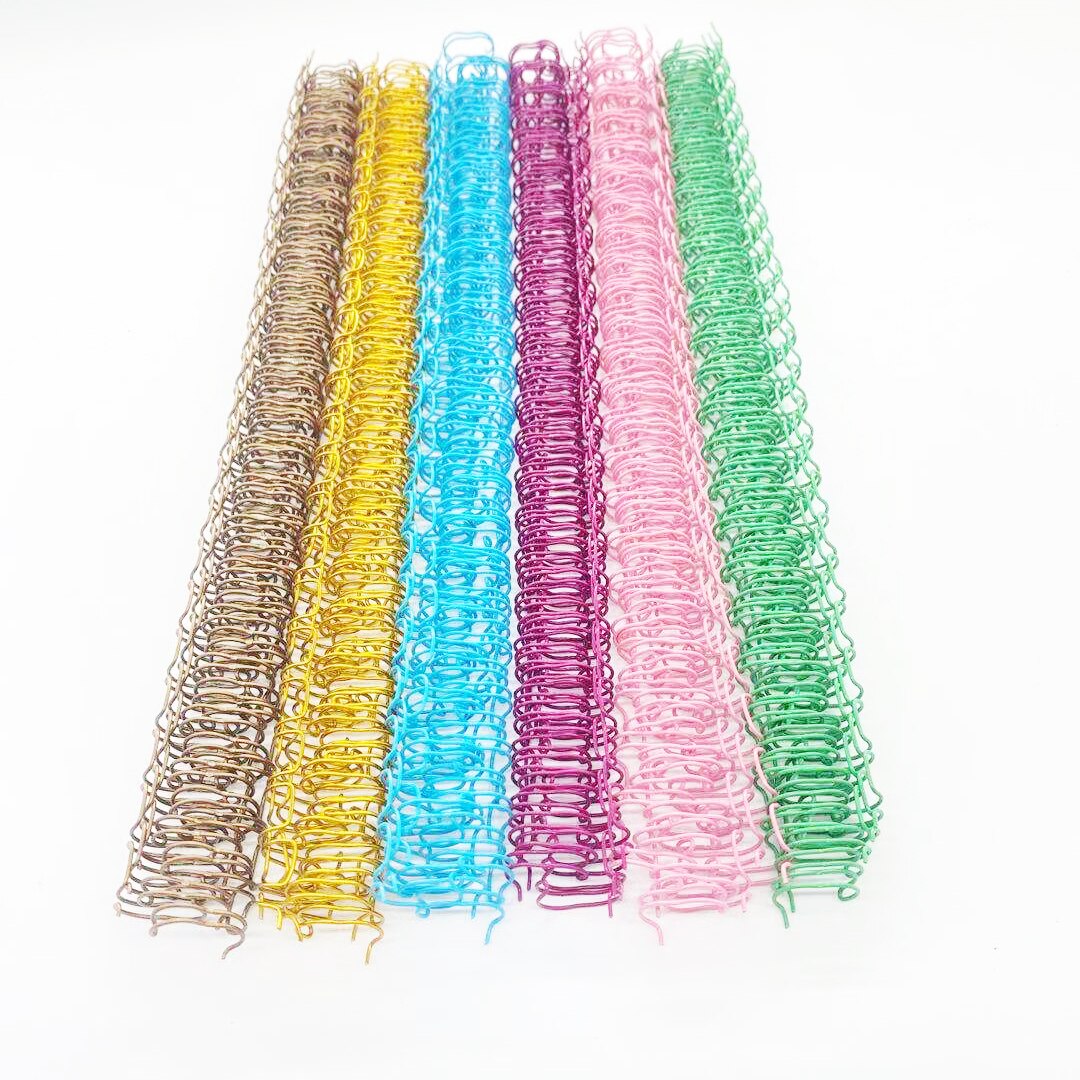 100pcs 9.5mm 2:1 Metal YO Double Coil Calendar Binding Coil Notebook Spring Book Ring Binding A4 Binders Double Wire Binding