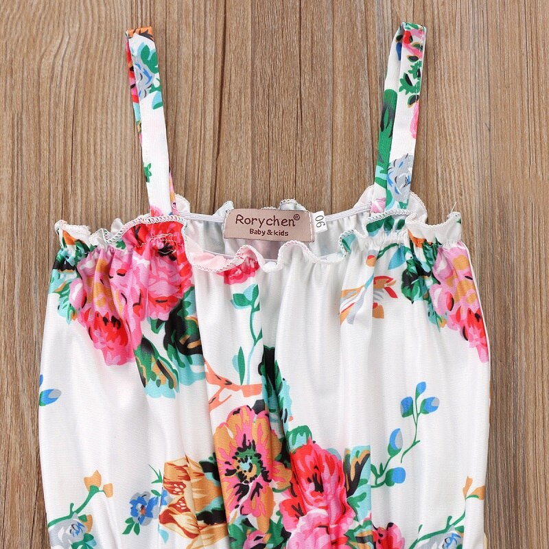 Leuke Kind Kleding Bloemen Peuter Kids Meisjes Riem Overalls Jarretel Jumpsuit Zomer Outfit Mode Kleding