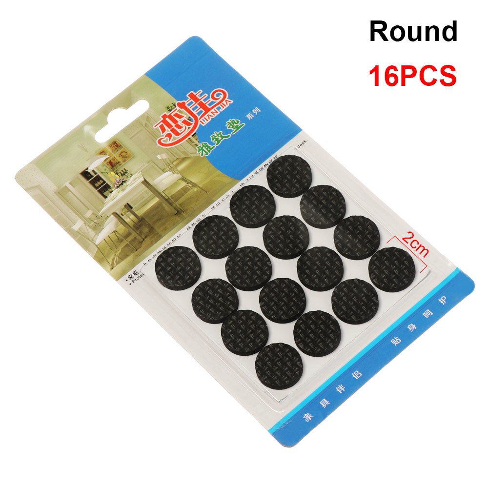 1 vel geometrische vorm zachte verdikking meubelpootbeschermers zelfklevend anti-geluid antislipmat vloerbeschermer stoelbevestigingen: 5