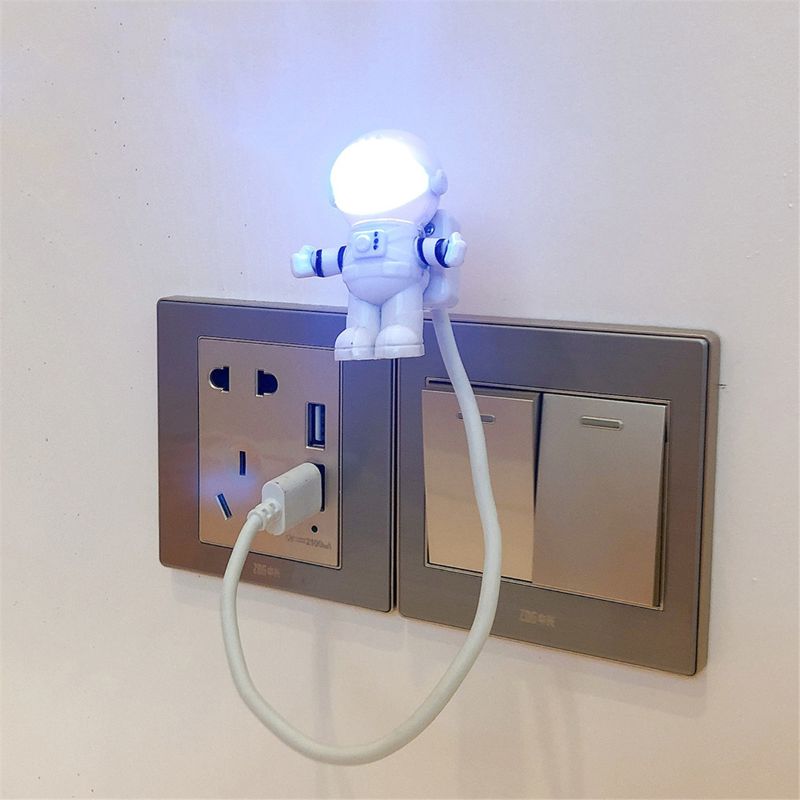 Spaceman Astronaut LED Flexible USB Light Night Light for Kids Toy Laptop PC Notebook