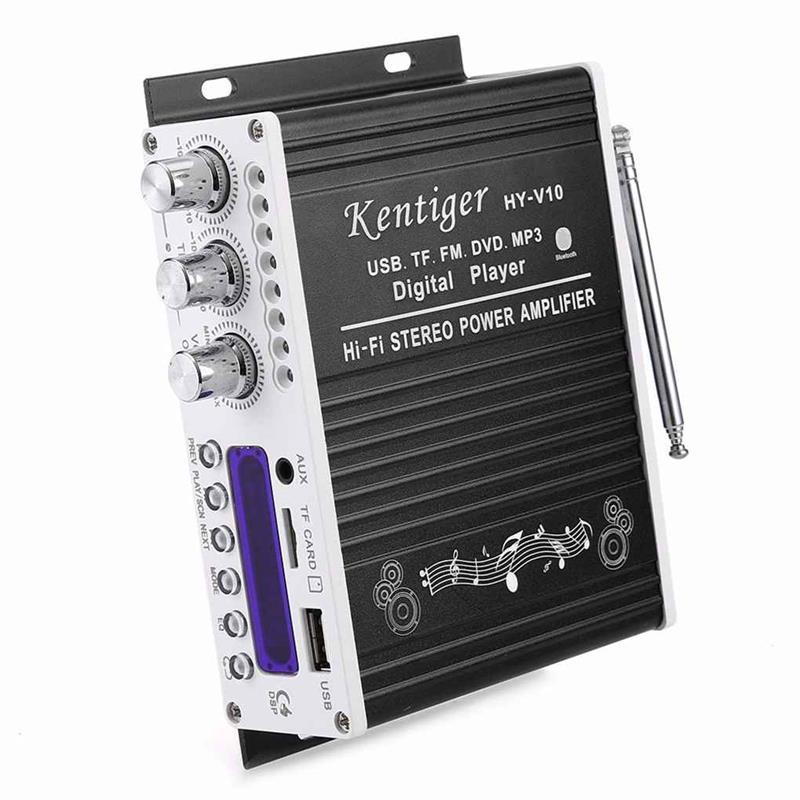 Kentiger V10 Hi-Fi klasy AB stereofoniczny odtwarzacz cyfrowy Super bas wzmacniacz Bluetooth pilot bezprzewodowy samochód głośnik Audio