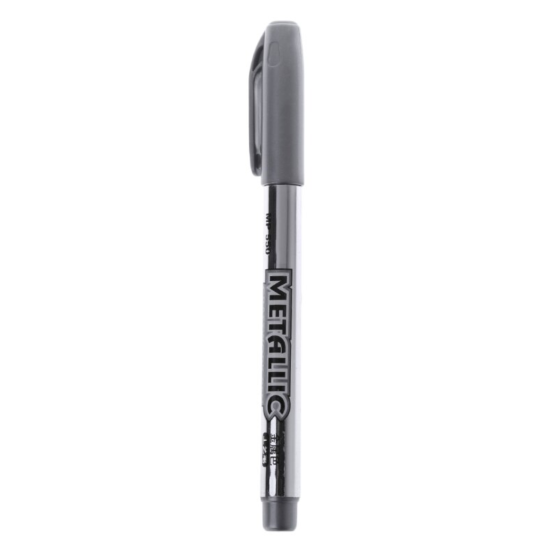 Diy metall vattentät permanent målarpenna student skolmaterial 1.5mm: Silver-