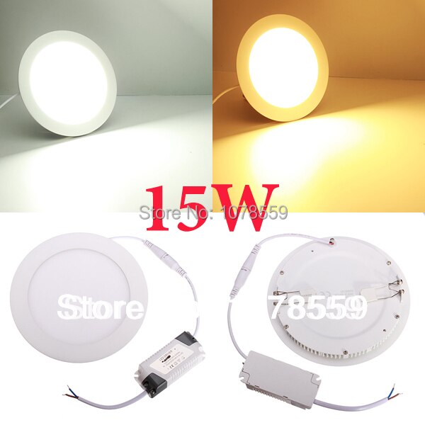 15W led panel lights Epistar chip 1440lm warm white/white round suspended SMD 85-265V