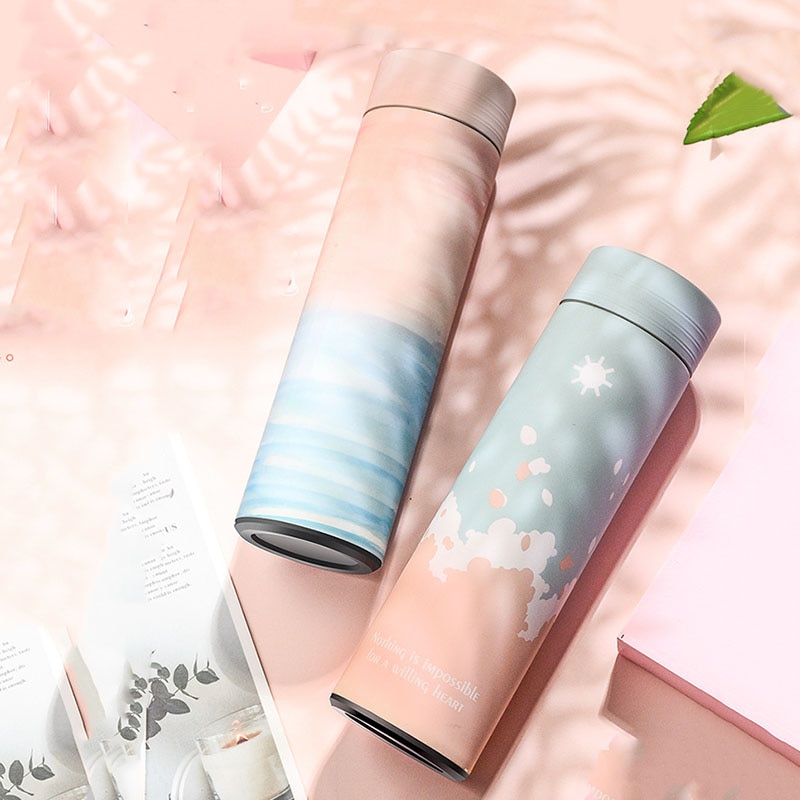 LDFCHENNEL 500Ml Nieuwe Ontwerp Thermische Fles Rvs Thermos Chinese Stijl Kraan Thermo Cup Straight Vacuüm Thermosfles