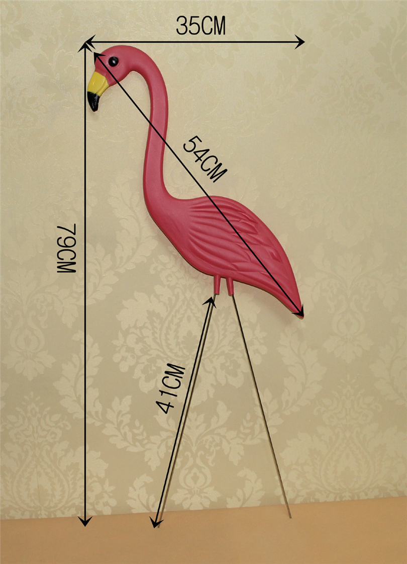 Koti piha puutarha nurmikko taide koristeet koristelu muovi vaaleanpunainen flamingo patsas: 2 kpl flamingo g