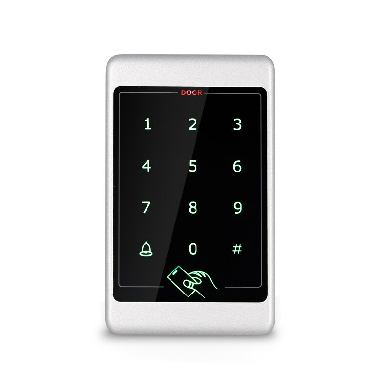 Metallinen kulunvalvonta kosketusnäppäimistö rfid  id 125k ip66 vedenpitävä kulunvalvontajärjestelmä 4000 käyttäjää 2 kpl emokortti 10 kpl tunniste