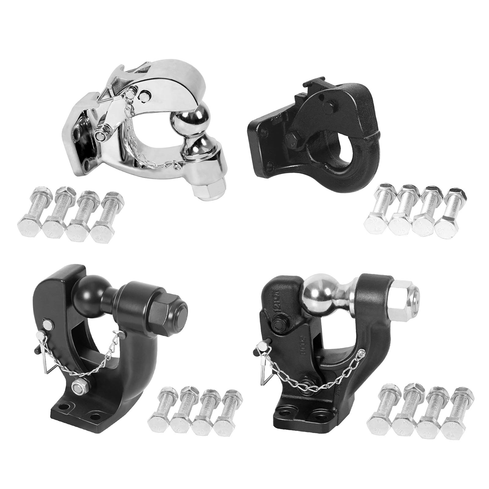 Adjustable Car Trailer Hitch Ball Mount With Lock Combo Tow Ball