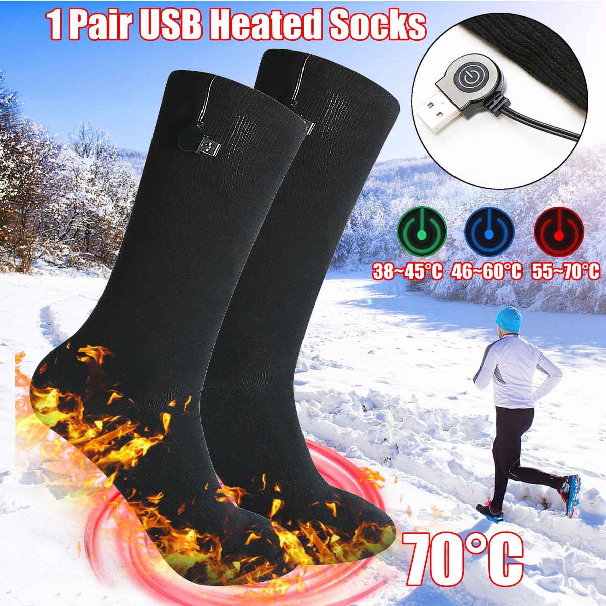 1 paar USB Erhitzt Schuh Einlegesohlen Fuß Erwärmung Pad Füße Wärmer Socke Pad Matte Winter Outdoor Sport Heizung Einlegesohlen Winter warme