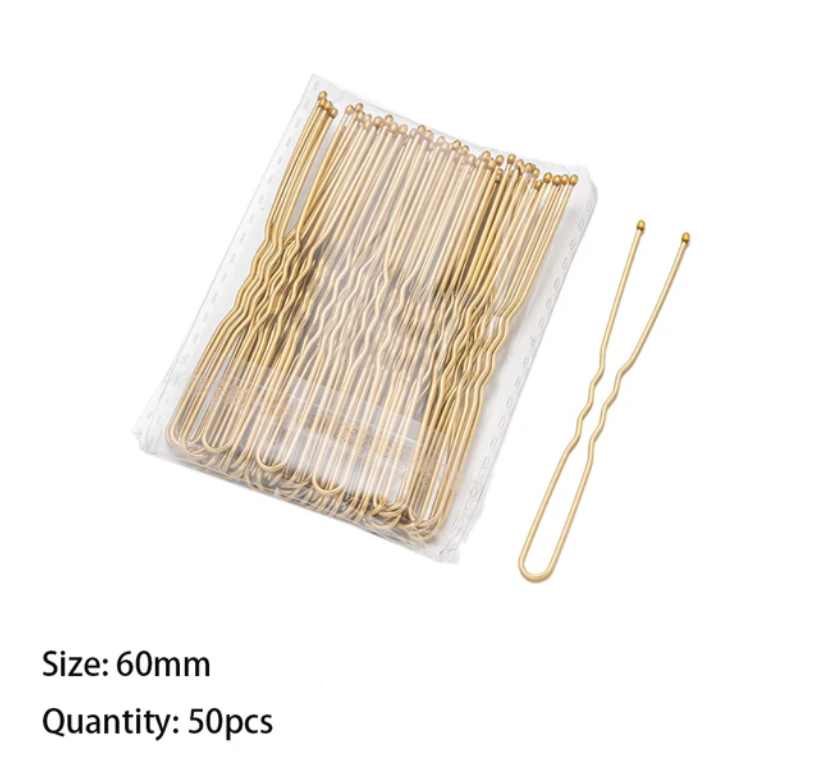 50 Stuks U-Vormige Legering Haarspelden Zwaaide Haarspeldjes Metalen Zwarte Haarspeldjes Haarspeldjes Bruidskapsel Gereedschap Haarspeld: Donkergrijs