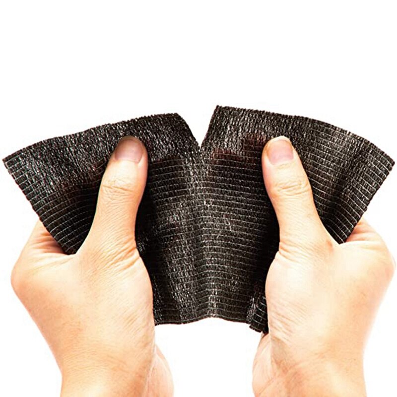 6x Self Adhesive Bandage Wrap, Cohesive Tape ( 7.5X450cm)-Black & 6x First Aid Self Adhesive Cohesive Bandage, 10X450cm