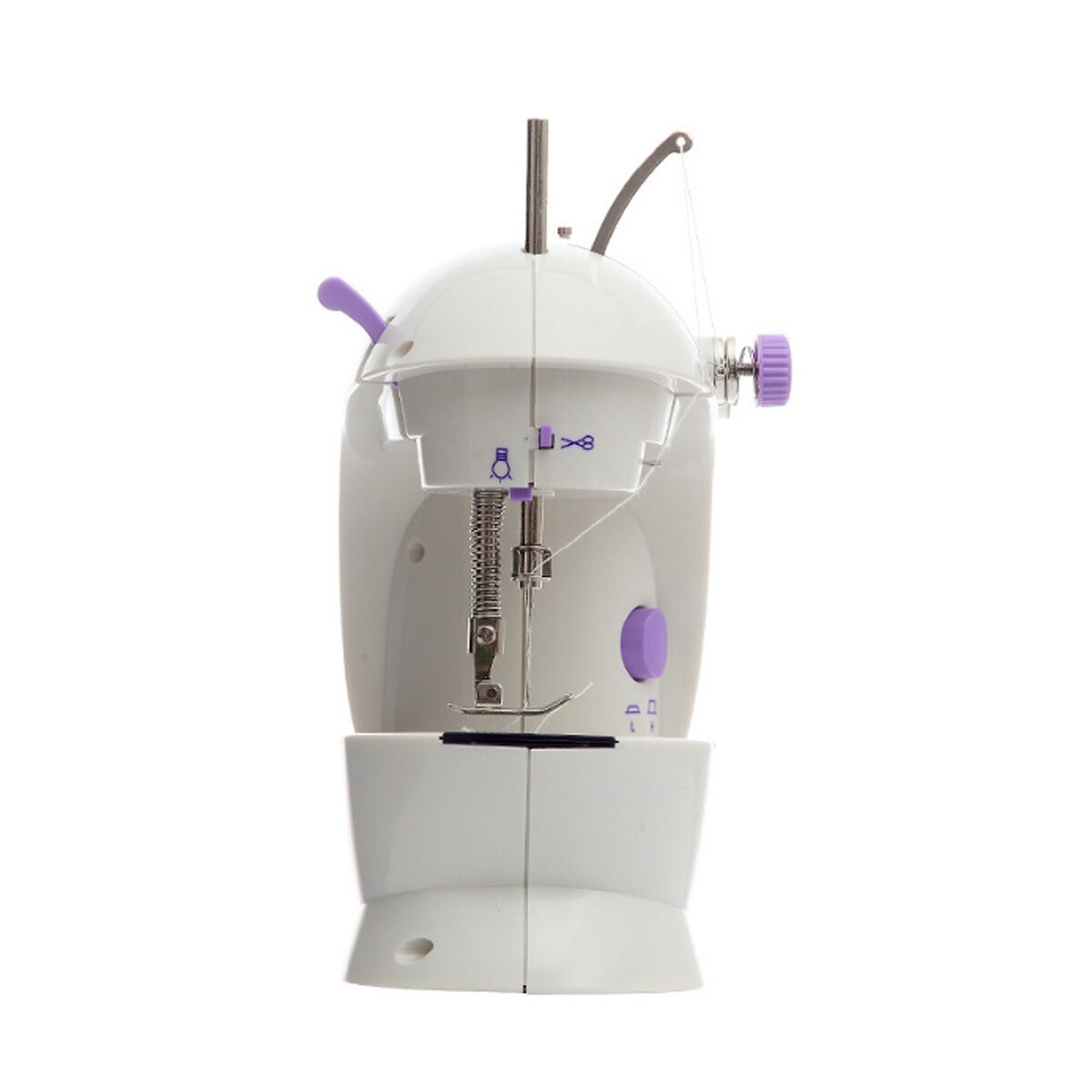 Sewing Machine Portable Desktop Mini Handheld Stitch Sew needlework Clothes Fabrics Electric Sewing Machine for Home with light