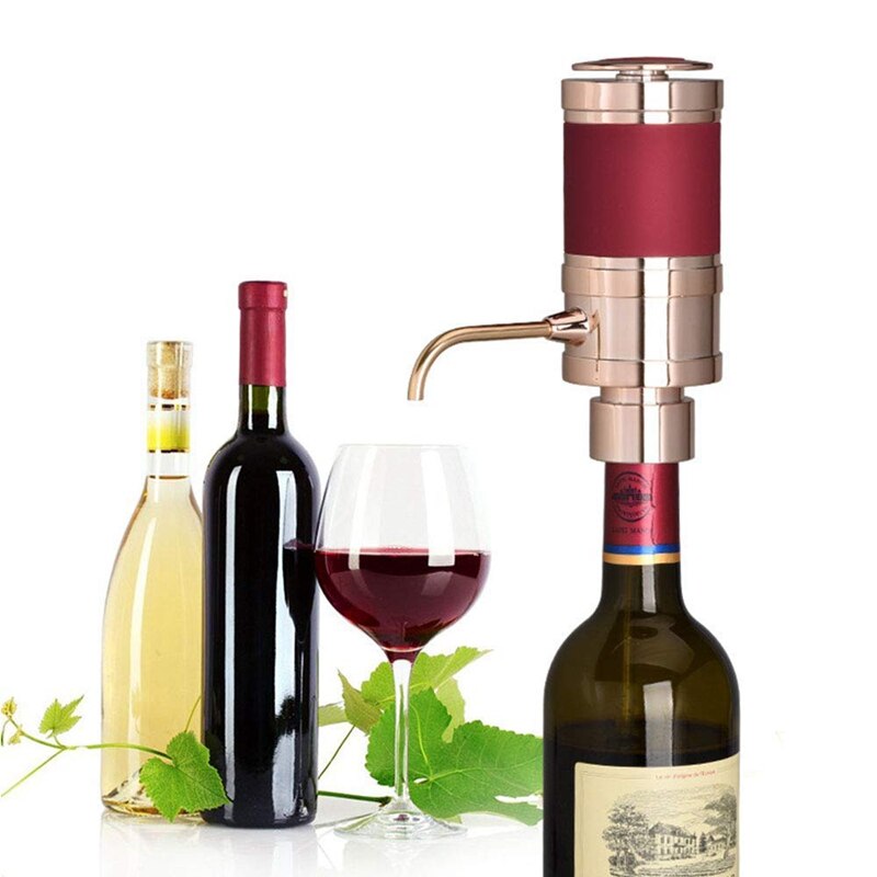 Aérateur et distributeur de vin électrique-s'oxyde rapidement, Portable, pompe de reniflard de bouteille automatique avec bec verseur en métal-Air Dec