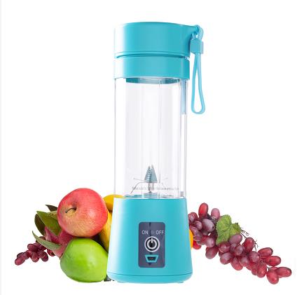 400ml Portable Juice Blender USB Juicer Cup Multi-function Fruit Mixer Six Blade Mixing Machine Smoothies Baby Food: Blue