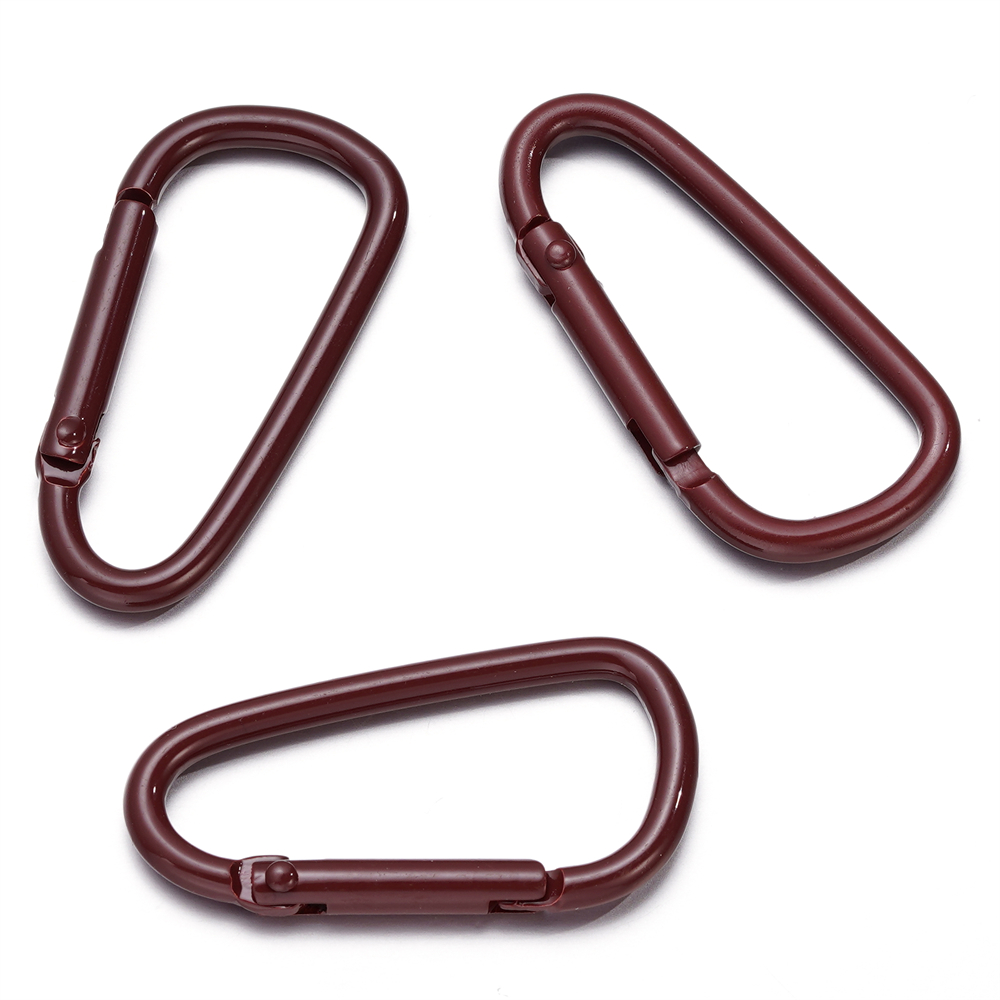5 pçs/lote 46x23mm D Mosquetão Gancho Liga Colorida Chaveiro Snap Clip Ganchos Para Fazer Jóias Chaveiro Conector DIY Descobertas: Preto