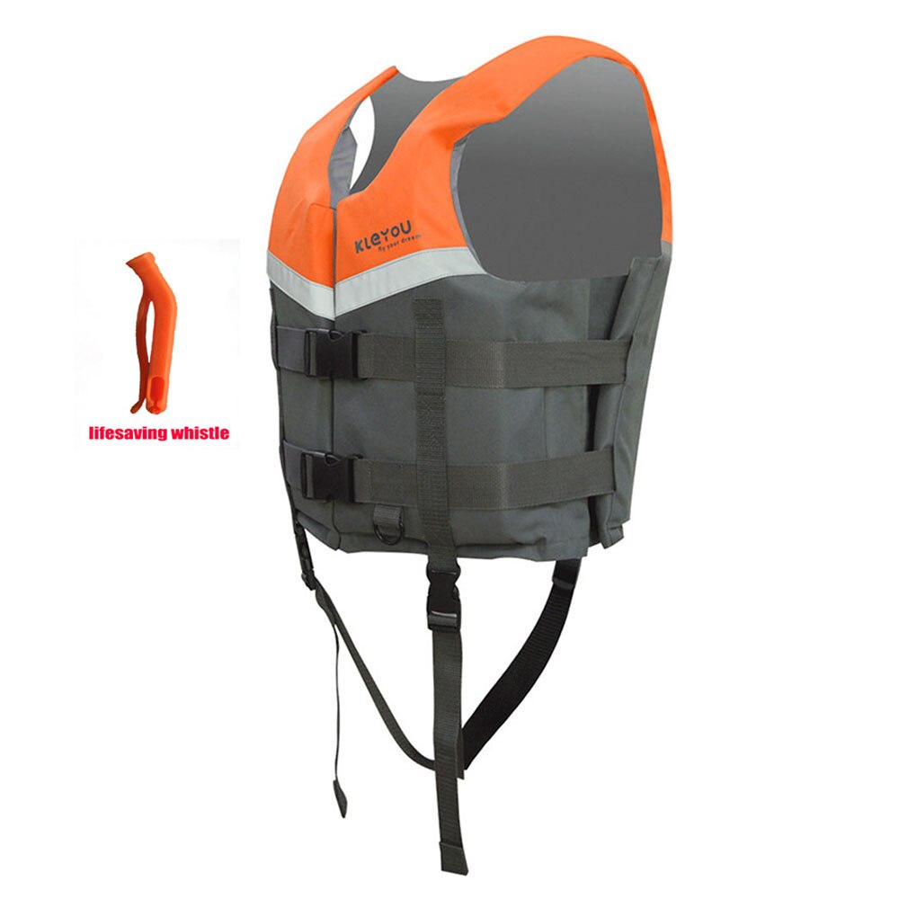 2022 adult life jacket water sports buoyancy vest surfing swimming boating rafting fishing motorboat safety life jacket: Orange / S