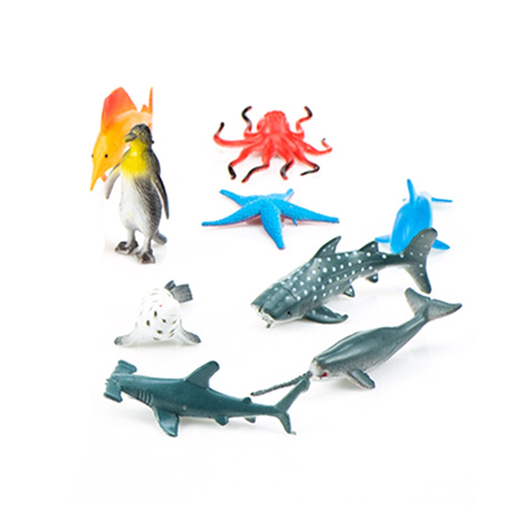 24Pcs Kids Plastic Marine Animals Model Simulation Ocean Creatures Figure Toys