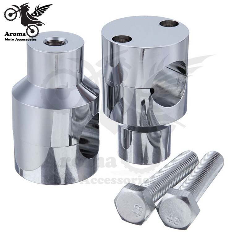 25MM 1" sliver chrome motorbike handle bar mount for Harley Davidson Billet Chopper Cruiser Bobber motorcycle handlebar riser