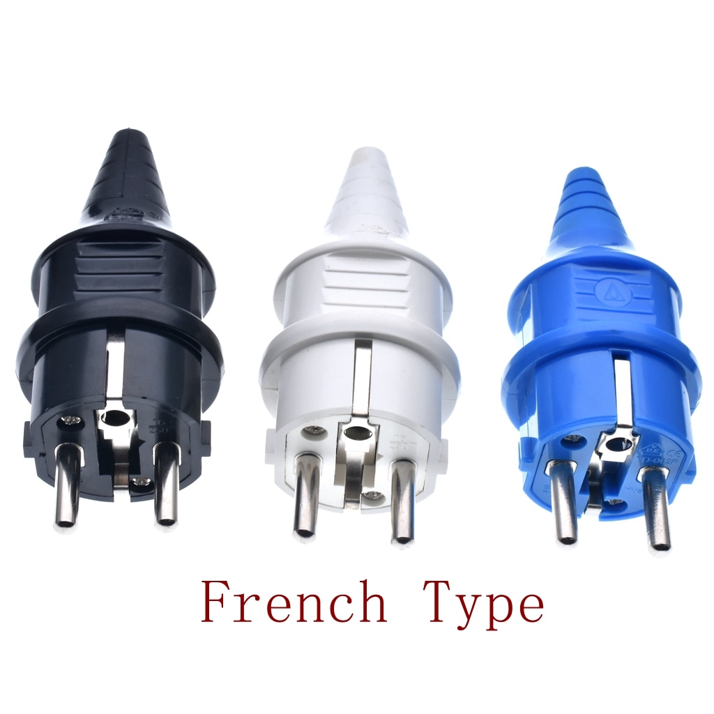 EU Waterproof IP54 Industrial Electrical Power French Type E Rewireable Plug Male Socket Outlet Adaptor 250V 4000W