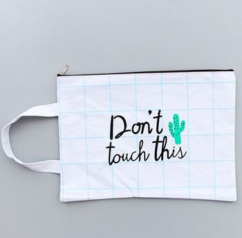 Coloffice 1 PC Cactus maille fichier pochette toile A4 fichier sac Documents classement produits avec fermeture éclair papeterie bureau étudiant: Lattice