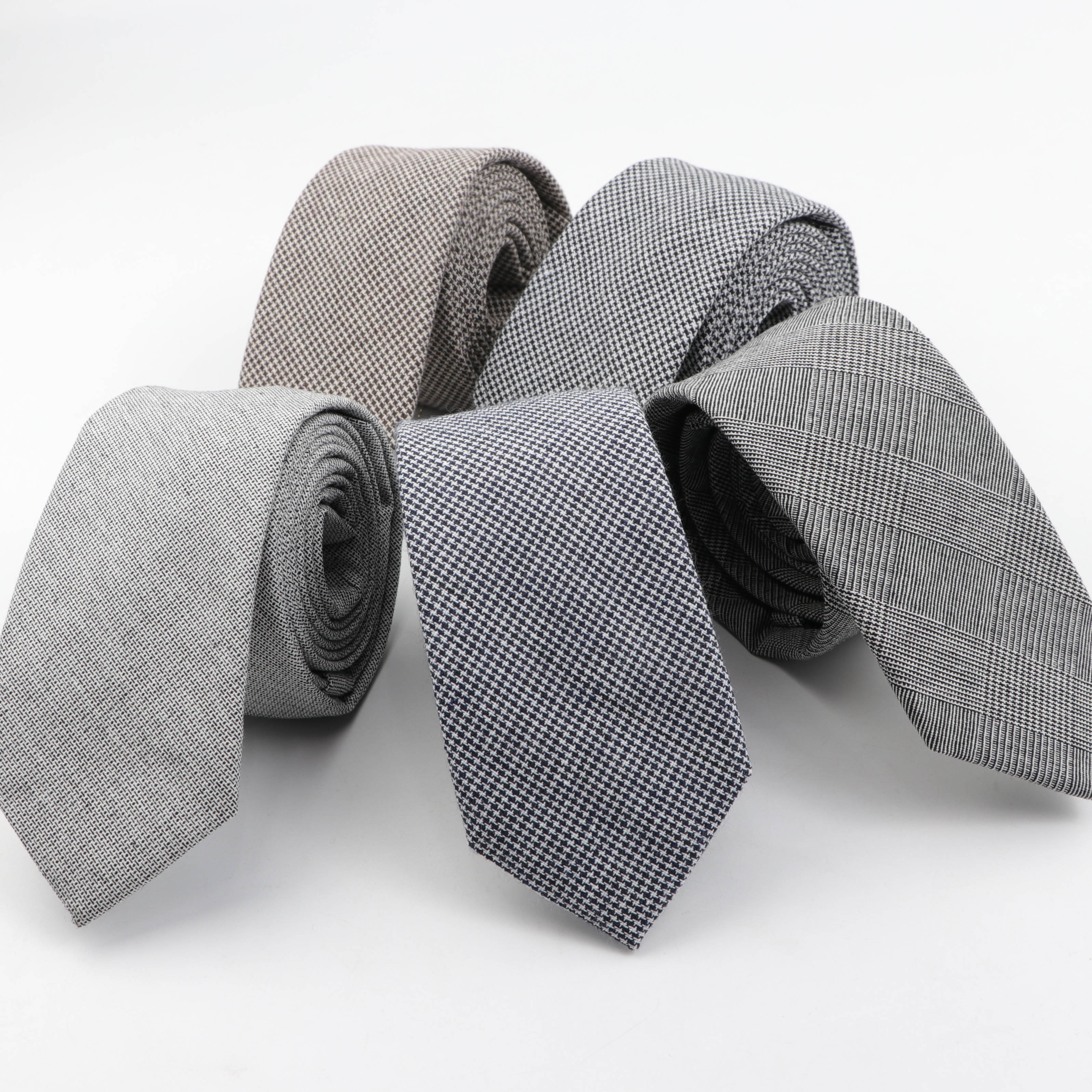 Stribet farve 6cm slips bomuld ren farverig slanke slips til bryllup slips skinny brudgom slips til mænd