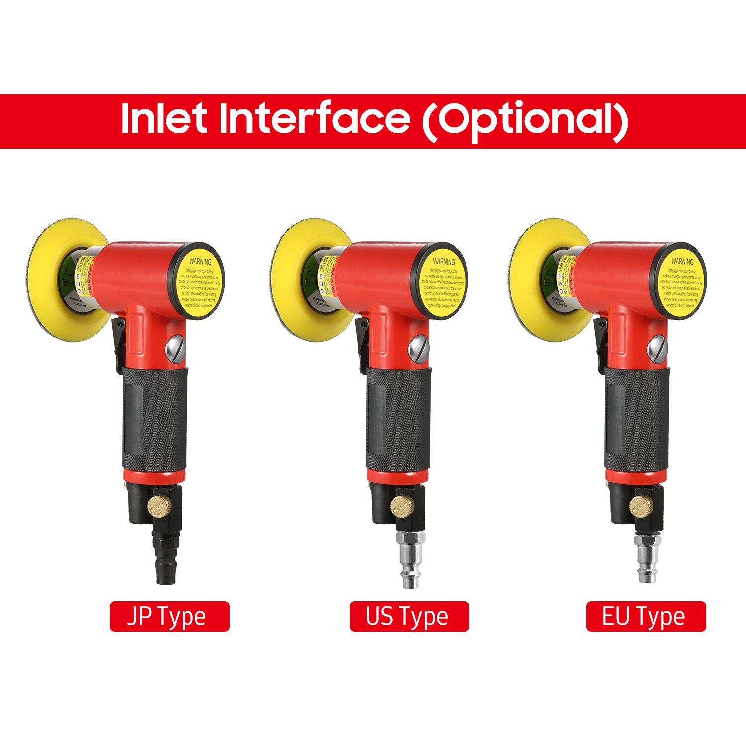Mini Air Sander with 1/2/3 Inch Sand Disks Random Orbital Pneumatic Sander Air Powered Sanders &amp; Polisher with 15 Sandpapers