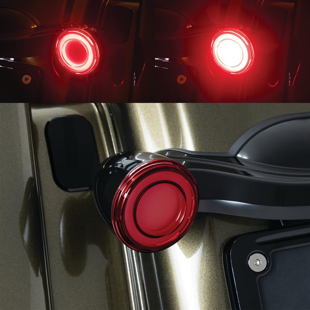 Motorcycle Bullet Style LED Rear Turn Signal Conversions Case for Touring Softail Dyna Sportster XL883 XL1200