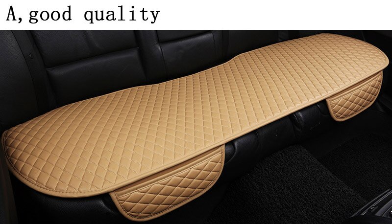 Car Seat Covers Easy Clean Car Seat Cushions,universal Pu Leather Non Slide Waterproof Seats Cover Fits For Lada Granta E1 X36: Beige BackRow