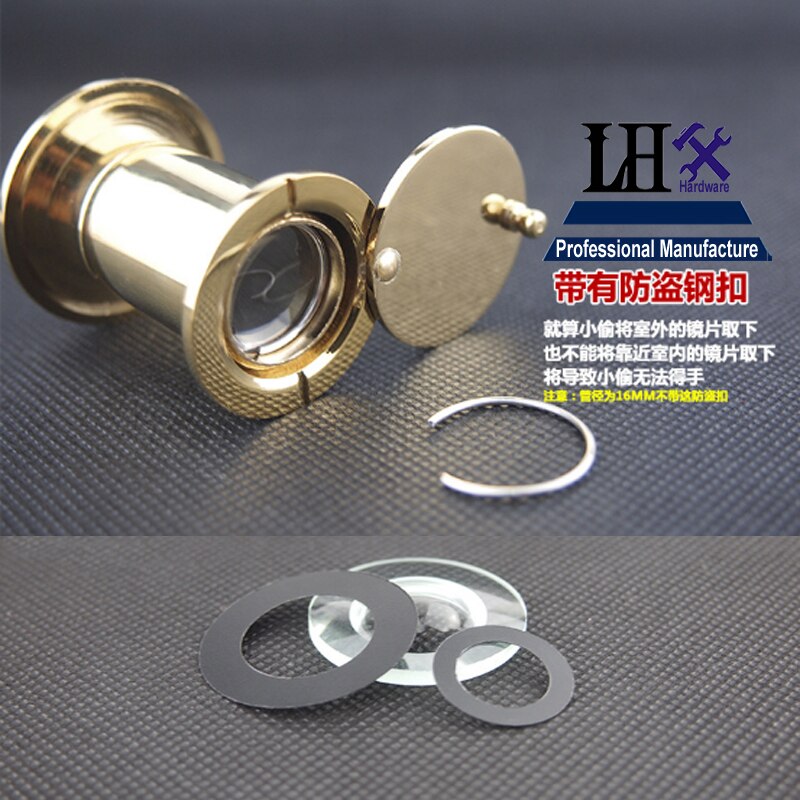 XY161 Brass Door Viewer Peep Hole 200 Degree for Home Security Women Baby Safety 4 Color Spyhole 35-54mm Thickness Door a