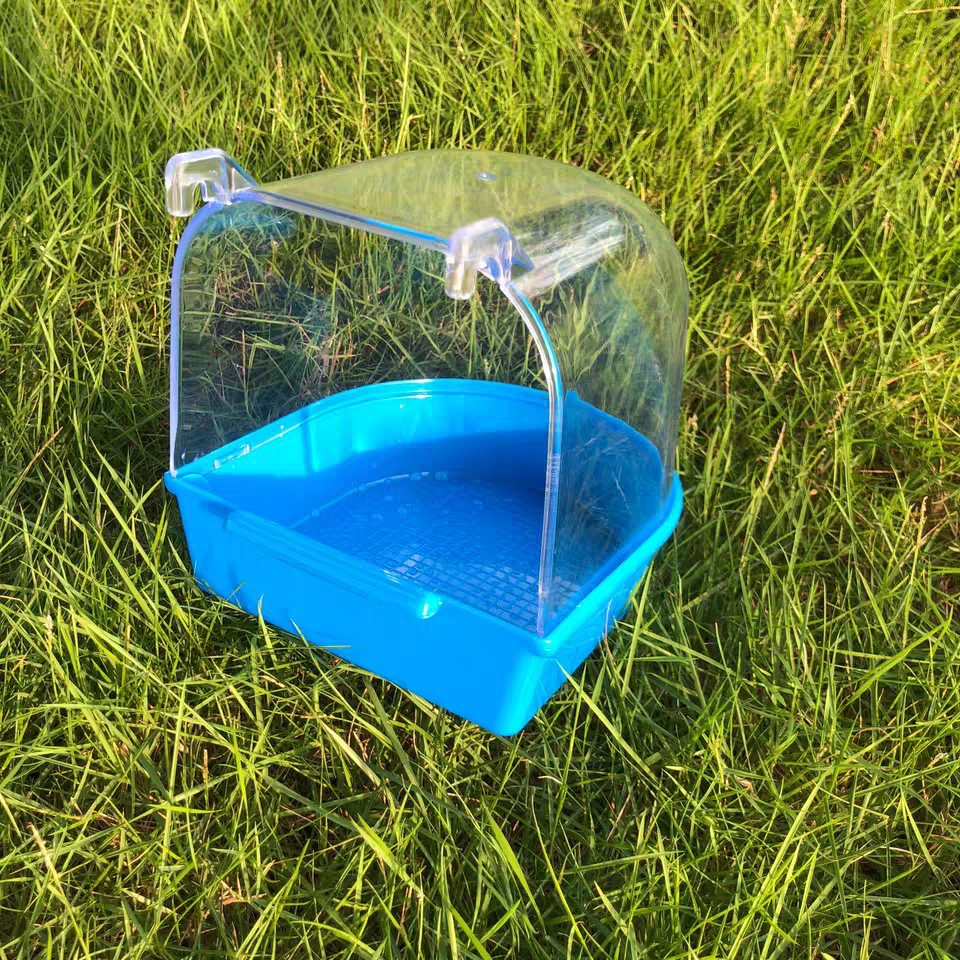 Vogel Badewanne Dusche Kasten Kunststoff fallen Wasser Badewanne für Haustier Vogel Schüssel Papageien Sittich Hängen Vogelbad KäFeige zubehör: Freier Raum