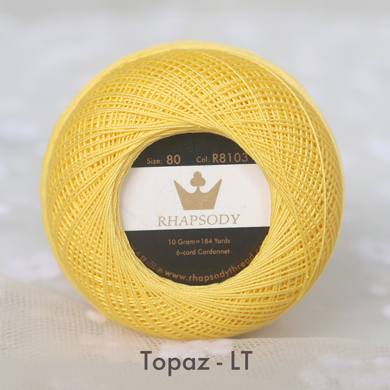 Rhapsody superior tamaño 80 algodón egipcio bateo de ganchillo, hilo de tejer encaje 10 g/unidad 184 yardas primavera macarrón 22 colores: CHERRY púrpura