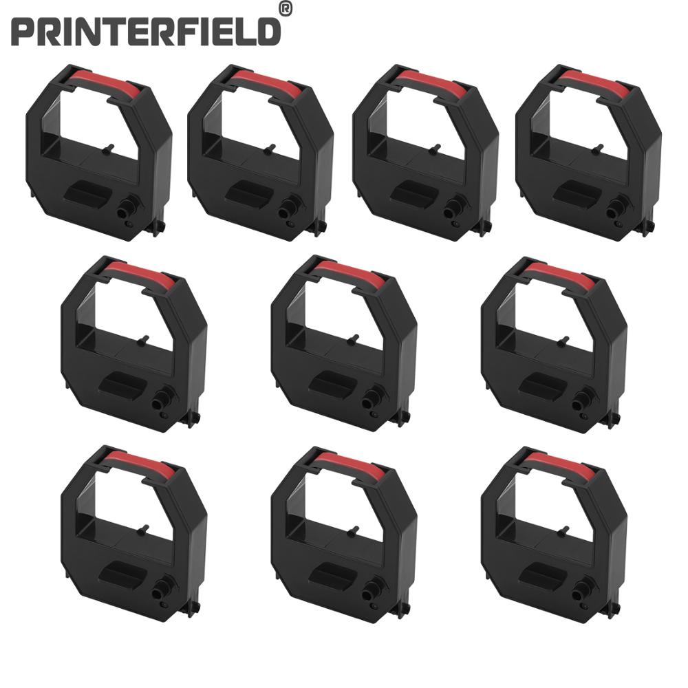 Lot 10 Compatible Fabric Black/Red Color Ink Time Clock Ribbon Cartridge Fit for Amano TR820/ET8000 COMET ET7510/8000/8100/8200/