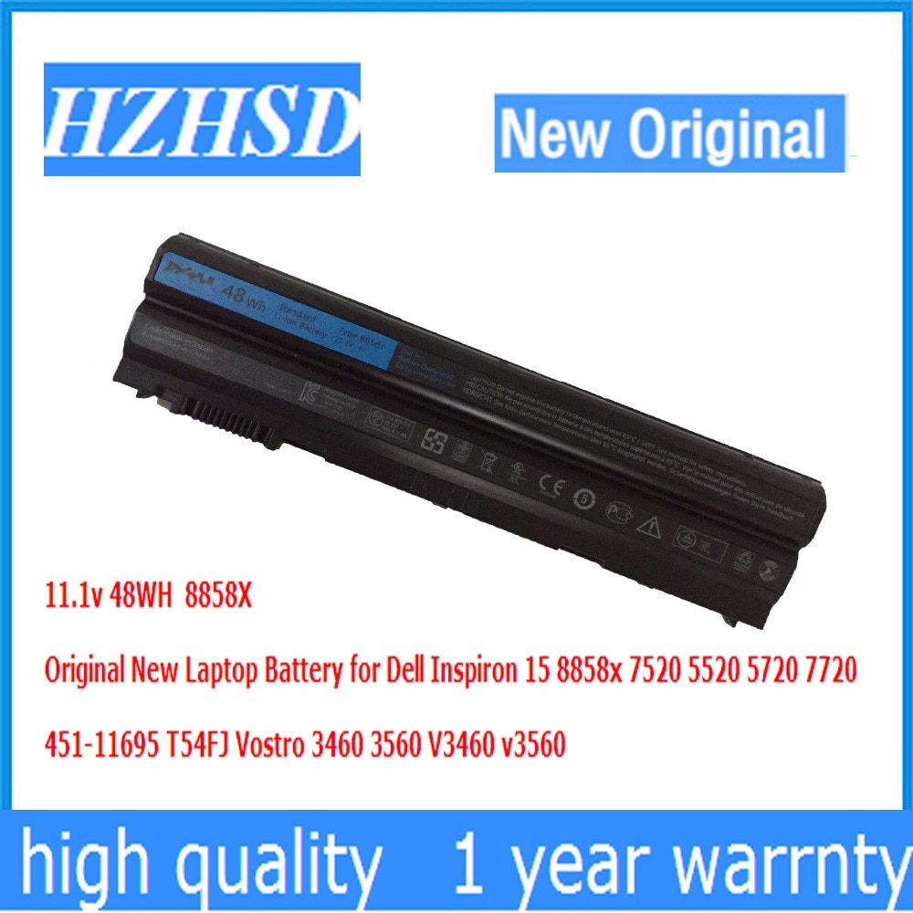11.1v 48wh 8858x originalt laptop-batteri til dell inspiron 15 8858x e6420 7520 5520 5720 7720 t54fj vostro 3460 3560