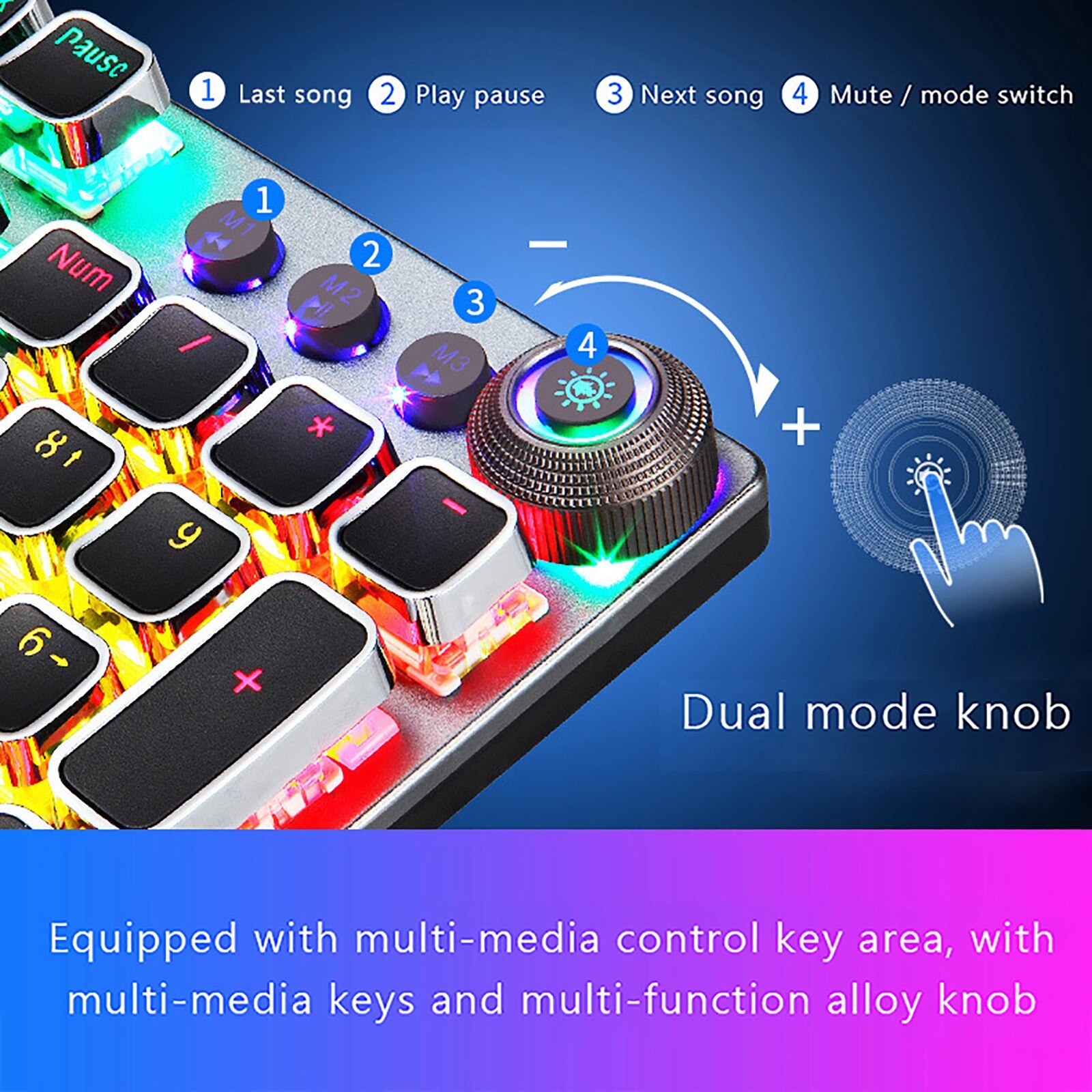 Teclado mecánico Steampunk para videojuegos, periféricos de ordenador con Panel de Metal, redondos, Retro, retroiluminado, con cable, para ordenador de escritorio y portátil