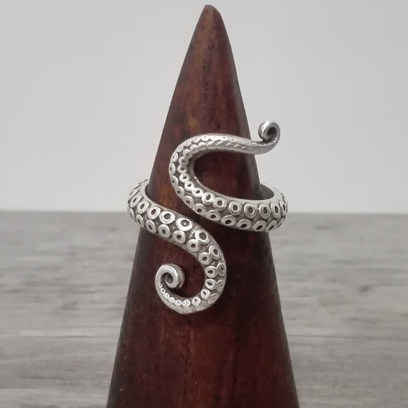 Europäischer stil, schlichte retro-persönlichkeit, oktopus-punktrend, ändern oktopus, offener Ring