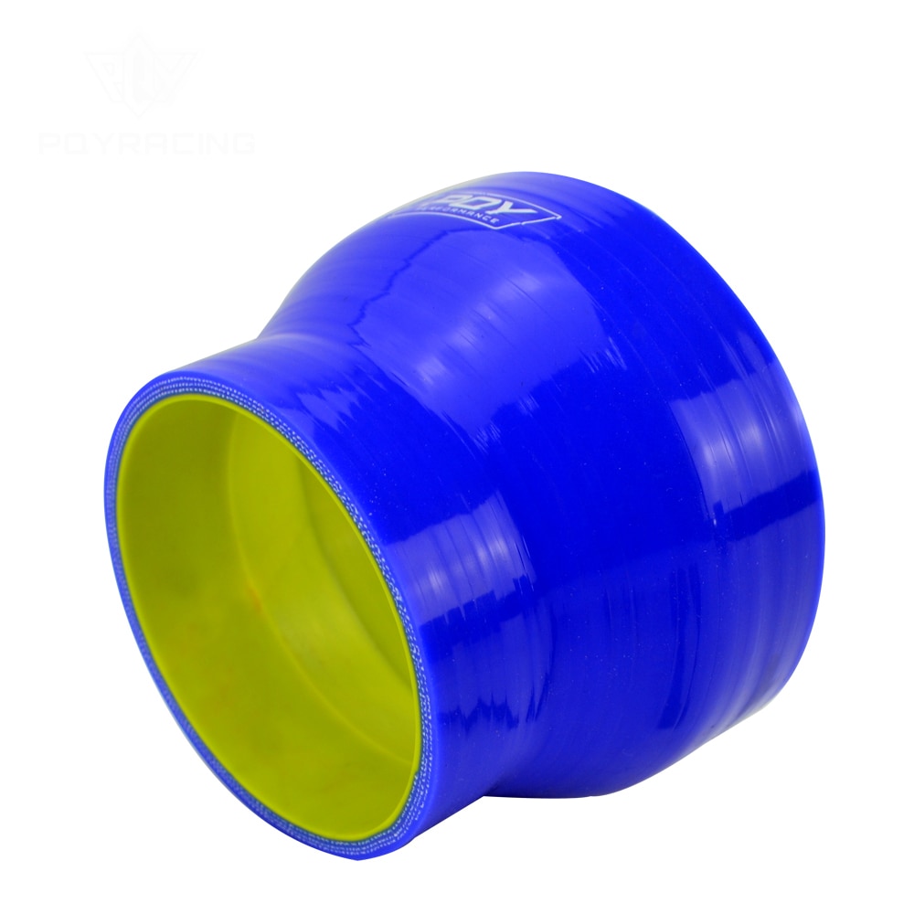 Hypertune - 3 "-4" 76Mm-102Mm Siliconen Slang Rechte Reducer Joiner Koppeling Blauw &amp; geel HT-SH300400-QY