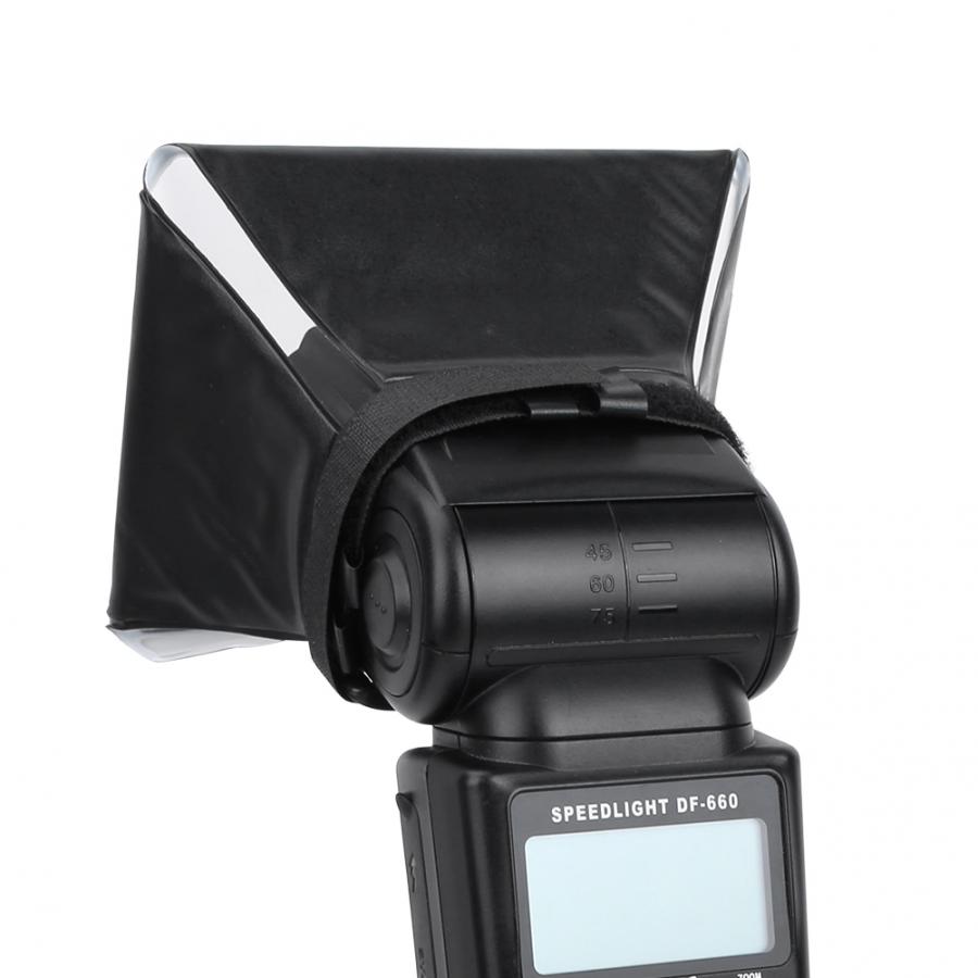 Universal rektangel form speedlite softbox diffuser til kamera flash lys hastighed lys softbox diffuser