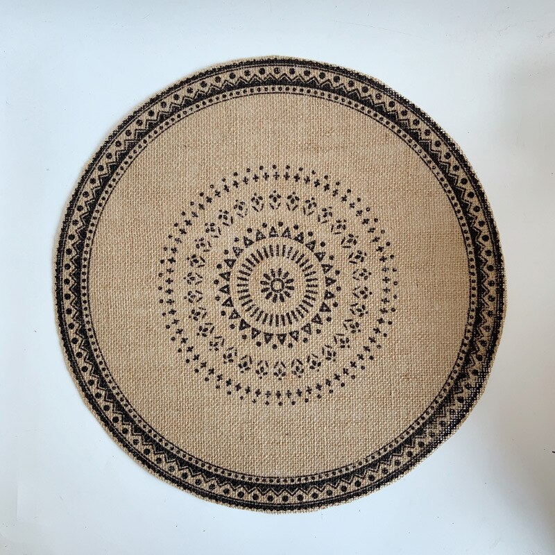 Yulakes Wit kant rond borduurwerk tafel placemat, handgemaakt gekloppeld kanten kleedjes katoen placemat bloem mat, kanten kleedjes gehaakt tafelkleed tafelkleed 25cm/30cm (25mm