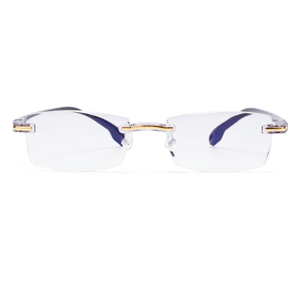 Unisex Ultralight Randloze Leesbril Anti Blauw Licht Straling Presbyopie Bril Lezers Brillen 1.0 - 3.0 Graden