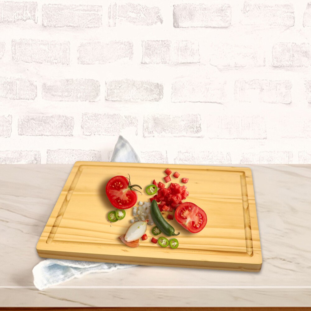 Jaswehome Rectangular Pinewood Cutting Board Solid Wood Chopping Blocks Fruit Cutting Board Cheese Boards Kitchen Tool